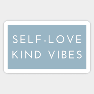 Self Love + Kind Vibes WHT/BLU Sticker